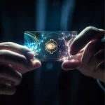 A man holding a high-tech chip